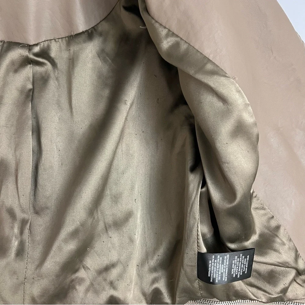 BLANK NYC Faux Leather Moto Jacket-Tan Brown - Picture 12 of 15